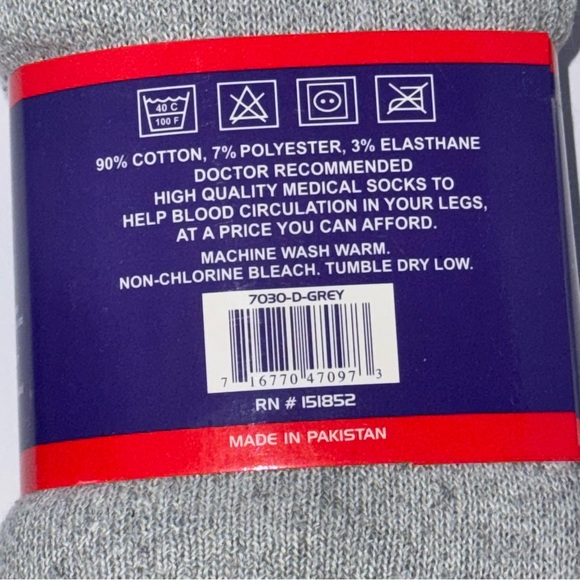 3 pairs Diabetic & Circulatory Men's size 9-11 Gray Socks NWT - Picture 6 of 10